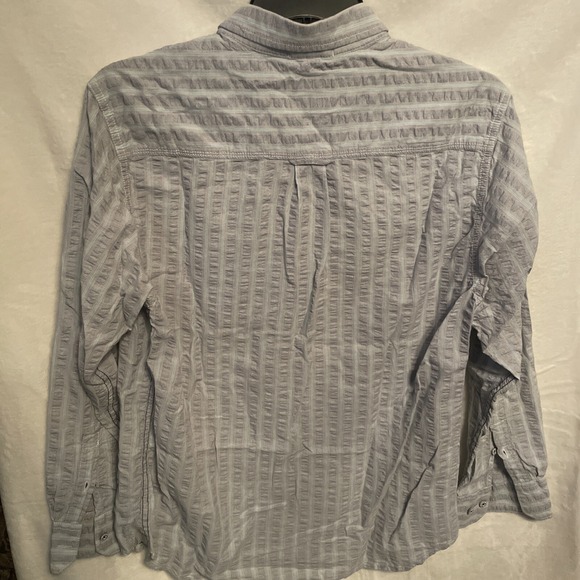 Tommy Bahama Jeans Seersucker Shirt Mens M Blue Striped Button Up - Picture 4 of 4